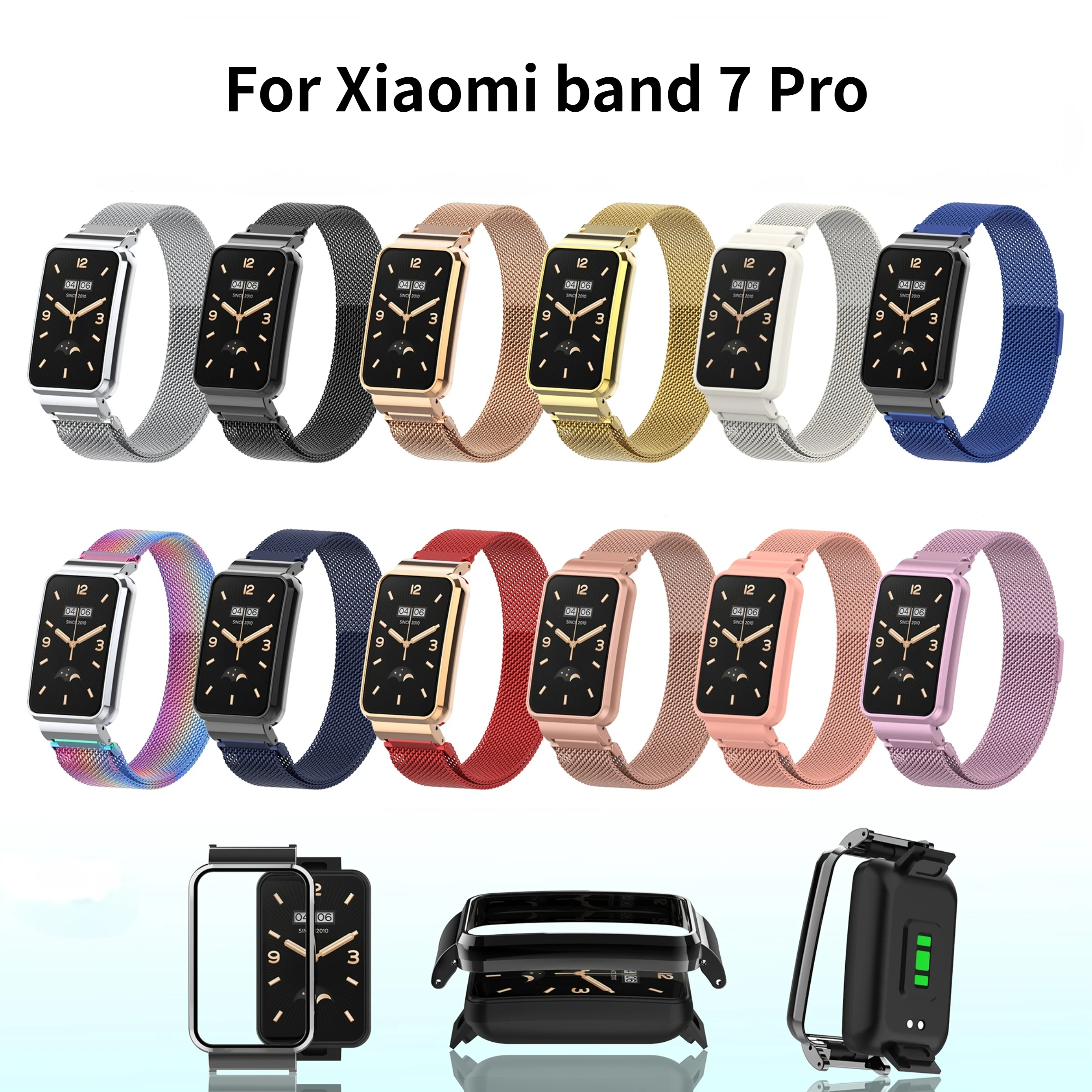 Metal Bracelet For Xiaomi mi band 7 Pro Stainless steel Strap with Protector Case Mi Band 7 Pro Replacement Correa Bracelet
Metal Bracelet For Xiaomi mi band 7 Pro Stainless steel Strap with Protector Case Mi Band 7 Pro Replacement Correa Bracelet