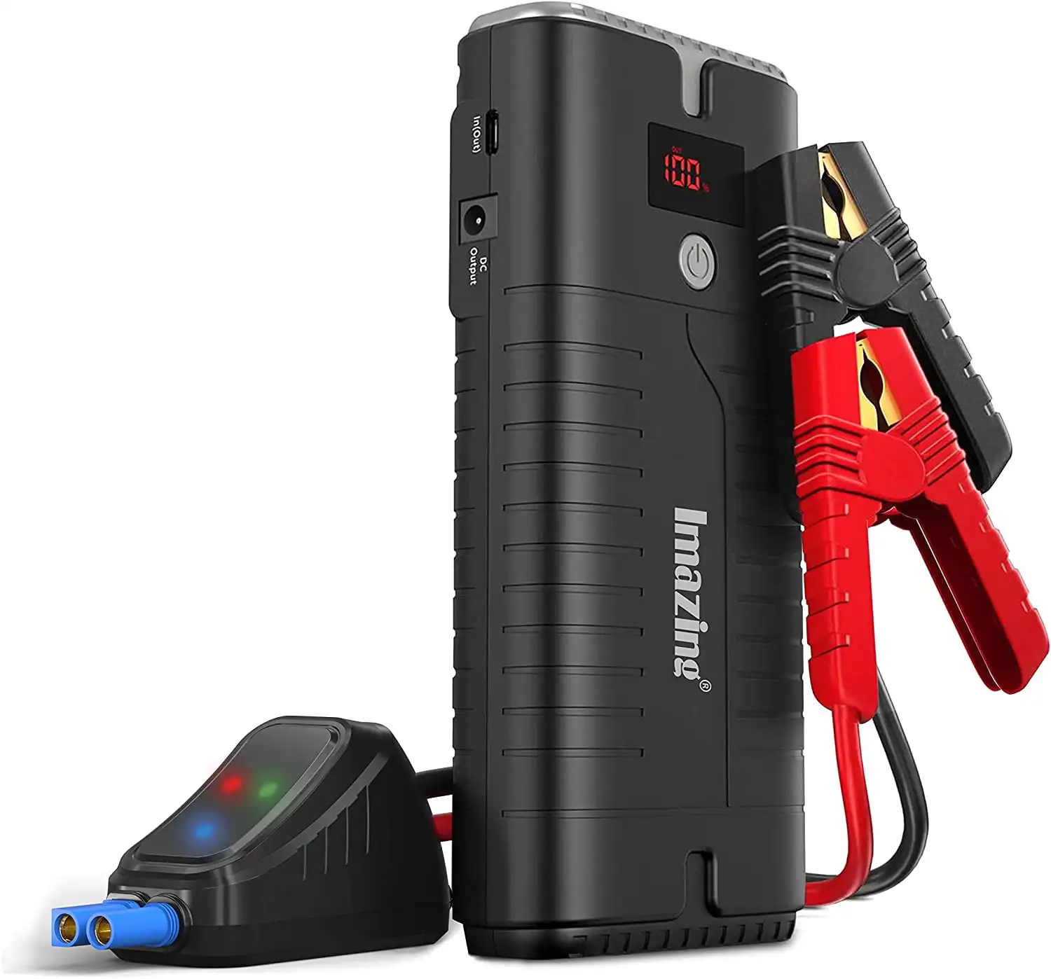 Car Jump Starter 2000A 18000mAH Peak, 12V Auto Battery Booster Power Pack with Smart Jumper Cables
Car Jump Starter 2000A 18000mAH Peak, 12V Auto Battery Booster Power Pack with Smart Jumper Cables