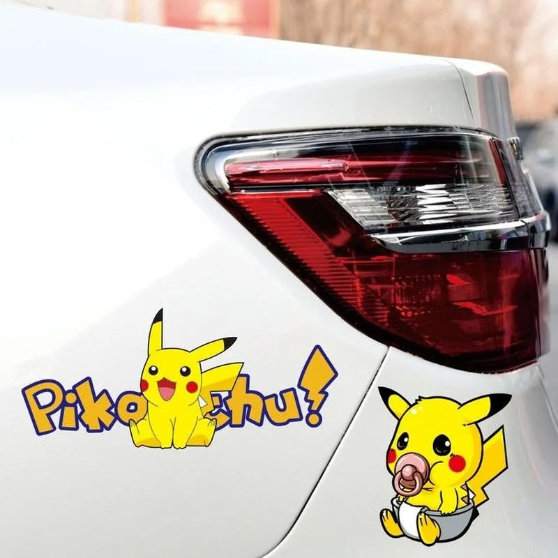 Наклейки на бампер с покемоном, автомобиль, электрический мотоцикл, милая батарея Пикачу, ежедневная Блокировка царапин 
Наклейки на бампер с покемоном, автомобиль, электрический мотоцикл, милая батарея Пикачу, ежедневная Блокировка царапин