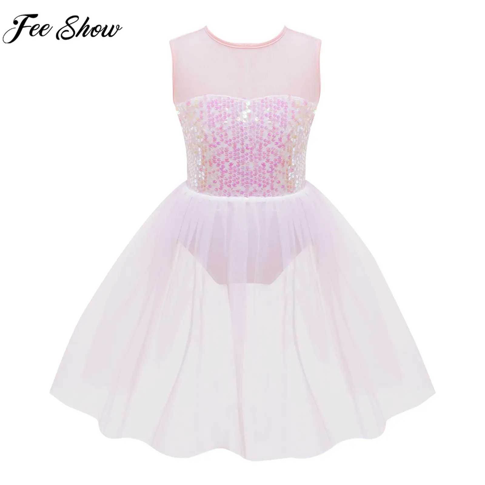 Girls Ballet Leotard Dress Figure Skating Gymnastics Lyrical Dance Dress Party Prom Dancewear Sleeveless Shiny Sequin Mesh Tutu
Girls Ballet Leotard Dress Figure Skating Gymnastics Lyrical Dance Dress Party Prom Dancewear Sleeveless Shiny Sequin Mesh Tutu