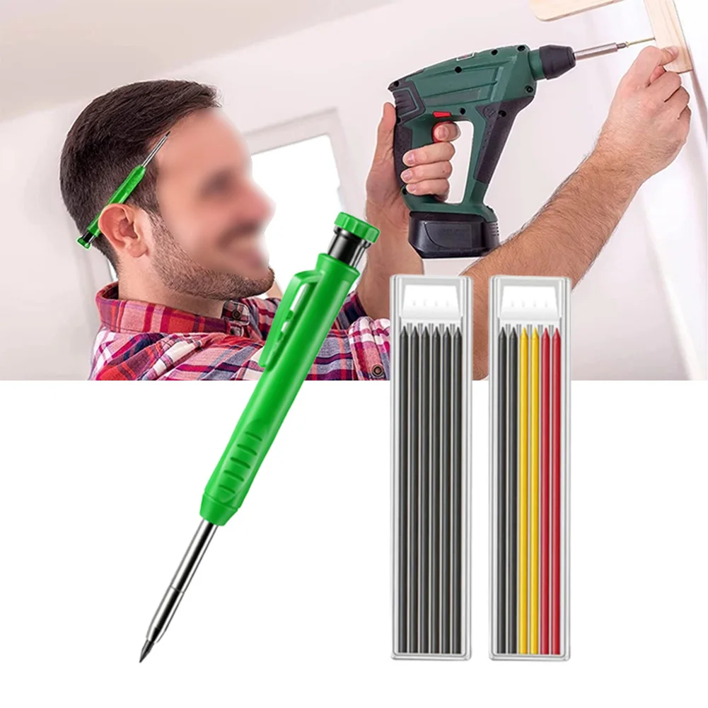 3Pcs/Set Carpenter Pencil Woodworking Pen Deep Hole Marker Pen With Refill Leads And Built-In Sharpener For Deep Hole Mar
3Pcs/Set Carpenter Pencil Woodworking Pen Deep Hole Marker Pen With Refill Leads And Built-In Sharpener For Deep Hole Mar