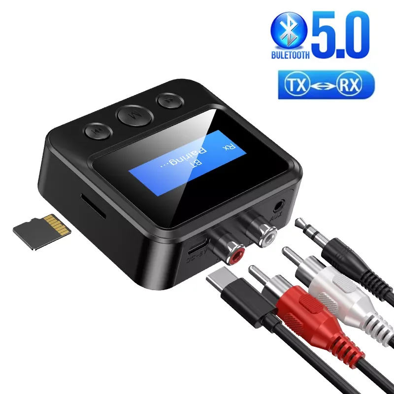 Bluetooth 5.0 Audio Receiver Transmitter 3.5mm AUX Jack RCA USB Dongle Stereo LCD + SD Wireless Adapter For Car TV PC Headphone
Bluetooth 5.0 Audio Receiver Transmitter 3.5mm AUX Jack RCA USB Dongle Stereo LCD + SD Wireless Adapter For Car TV PC Headphone