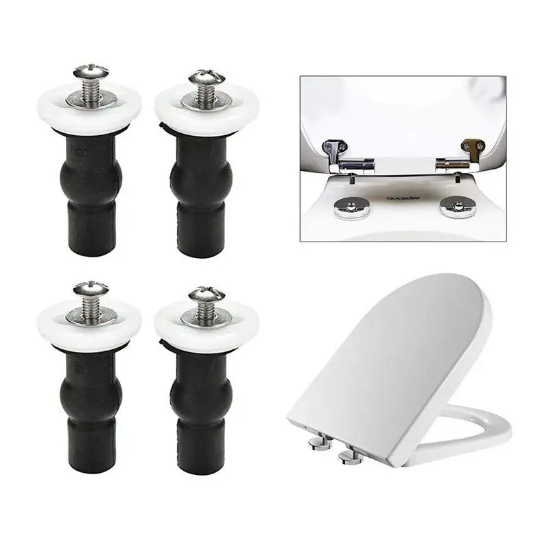 Toilet Seat Top Fix Screws Fixings 2 Pairs Universal Expanding Rubber Screw Top Nuts Blind Hole Hinges Fittings 4Pcs
Toilet Seat Top Fix Screws Fixings 2 Pairs Universal Expanding Rubber Screw Top Nuts Blind Hole Hinges Fittings 4Pcs