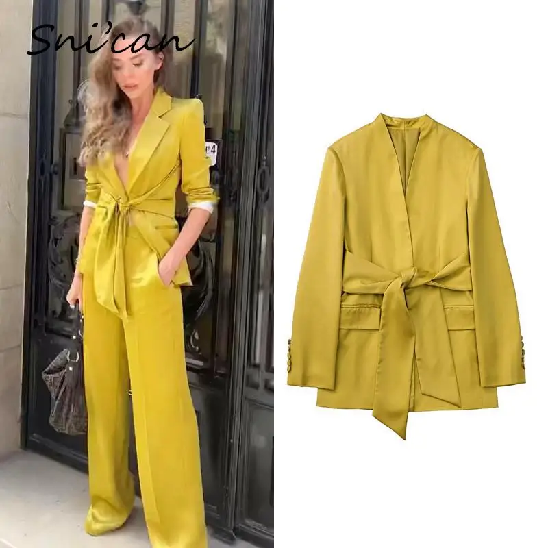 Sashes Pocket Office Ladies Fashion Spring Summer V Neck Buttons Cuff Casual Office Ladies Blazer Mujer Outwear Jaqueta Feminina
Sashes Pocket Office Ladies Fashion Spring Summer V Neck Buttons Cuff Casual Office Ladies Blazer Mujer Outwear Jaqueta Feminina