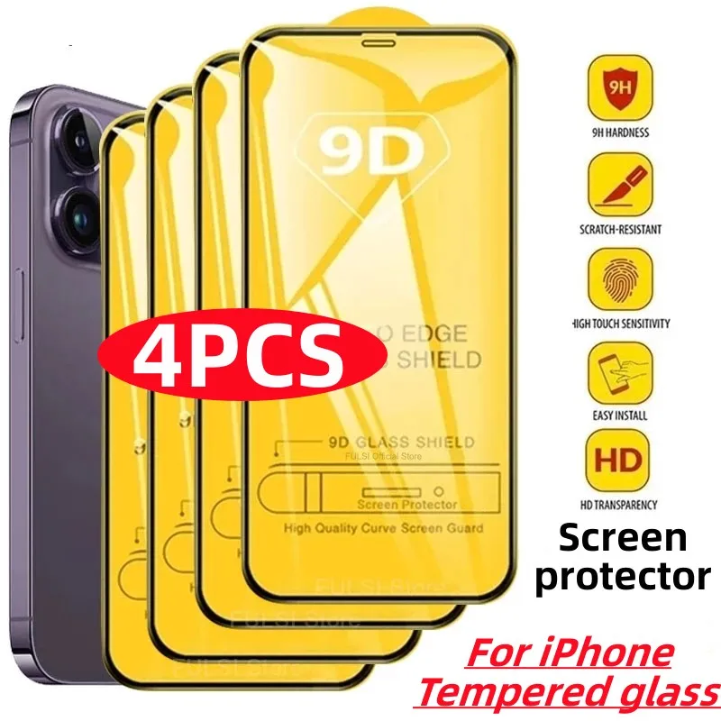 4PCS Tempered glass For iPhone 14 13 12 11 Pro Max 14 Plus 12 13 Mini Screen protector For iphone X XS Max XR 6 6S 7 8 Plus SE
4PCS Tempered glass For iPhone 14 13 12 11 Pro Max 14 Plus 12 13 Mini Screen protector For iphone X XS Max XR 6 6S 7 8 Plus SE