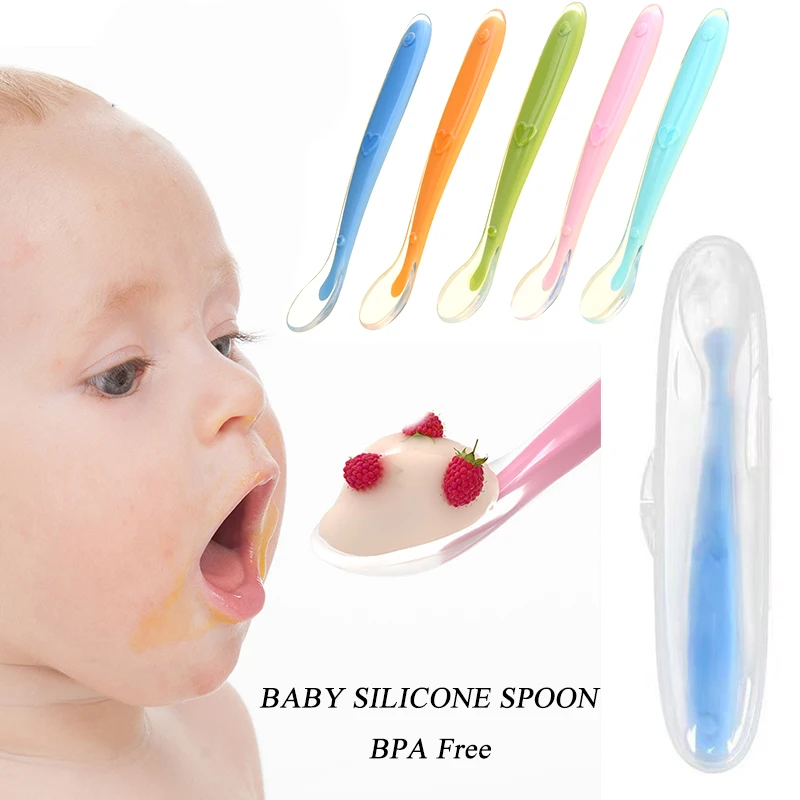 Baby Soft Silicone Spoon With Storage Box Candy Color Spoon Children Food Feeding Dishes Feeder Appliance Baby Learning Spoons
Baby Soft Silicone Spoon With Storage Box Candy Color Spoon Children Food Feeding Dishes Feeder Appliance Baby Learning Spoons