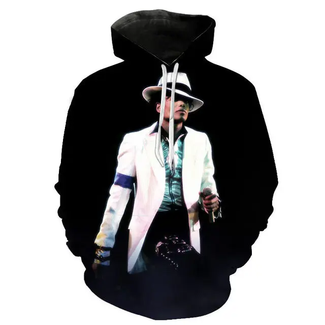 

Rapper Singer Michael Jackson Hoodies 3D Print Male Coat Sweatshirt Men Women Fashion Oversized Hoodie Hip Hop Pullover Hoody