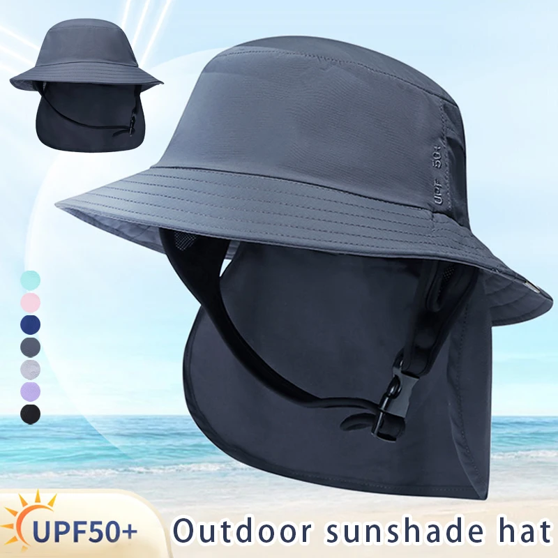 

360 Protection Summer Hat Upf50+ Seaside Beach Sunscreen Surfing Hat Big Brim Ultra Light Outdoor Fishing Gardening Sun Hat