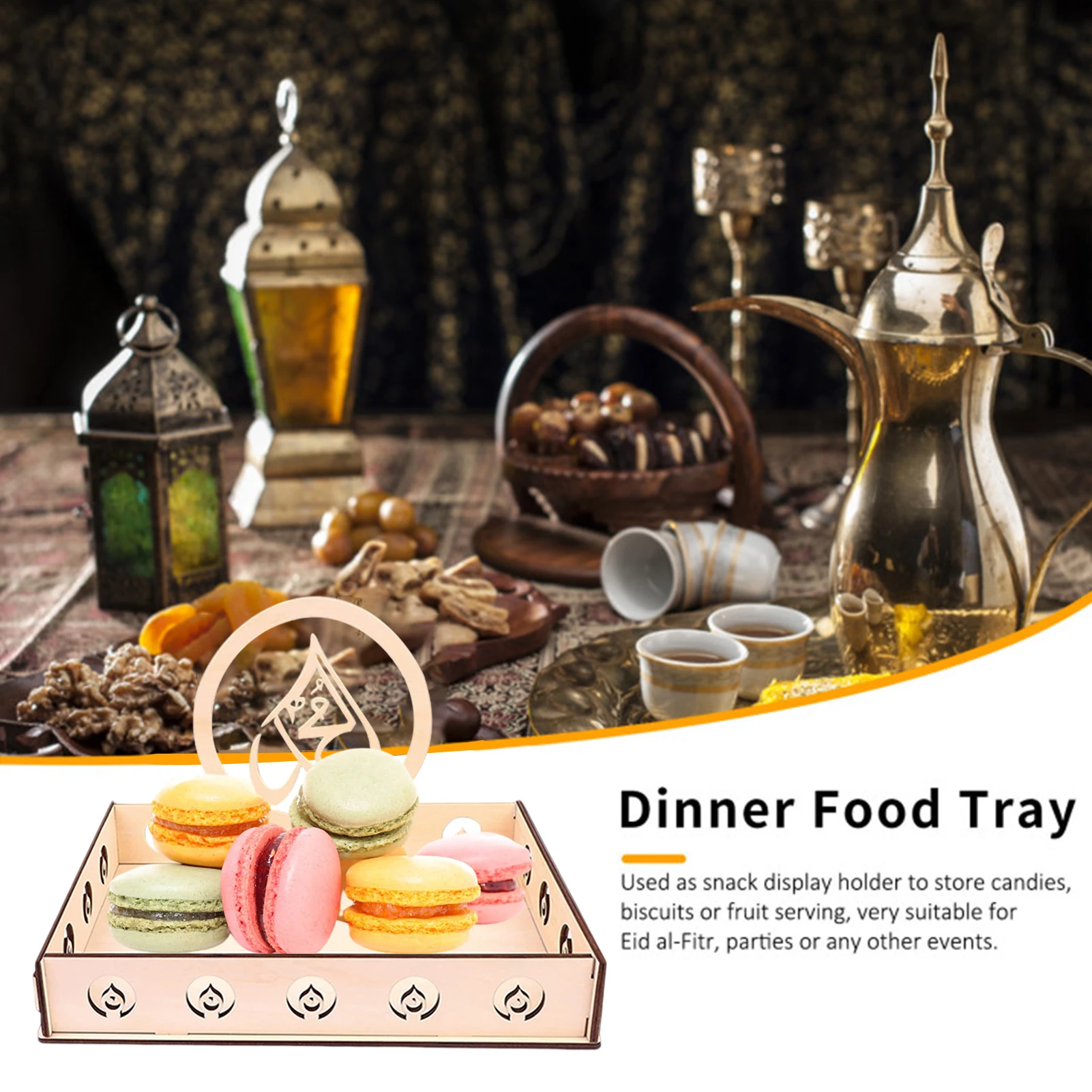 Ramadan Wood Tray Palaces Shaped Palaces Shaped Eid Mubarak Dessert Tray Pastry Display Holder Ornament Food Dessert Storage
Ramadan Wood Tray Palaces Shaped Palaces Shaped Eid Mubarak Dessert Tray Pastry Display Holder Ornament Food Dessert Storage