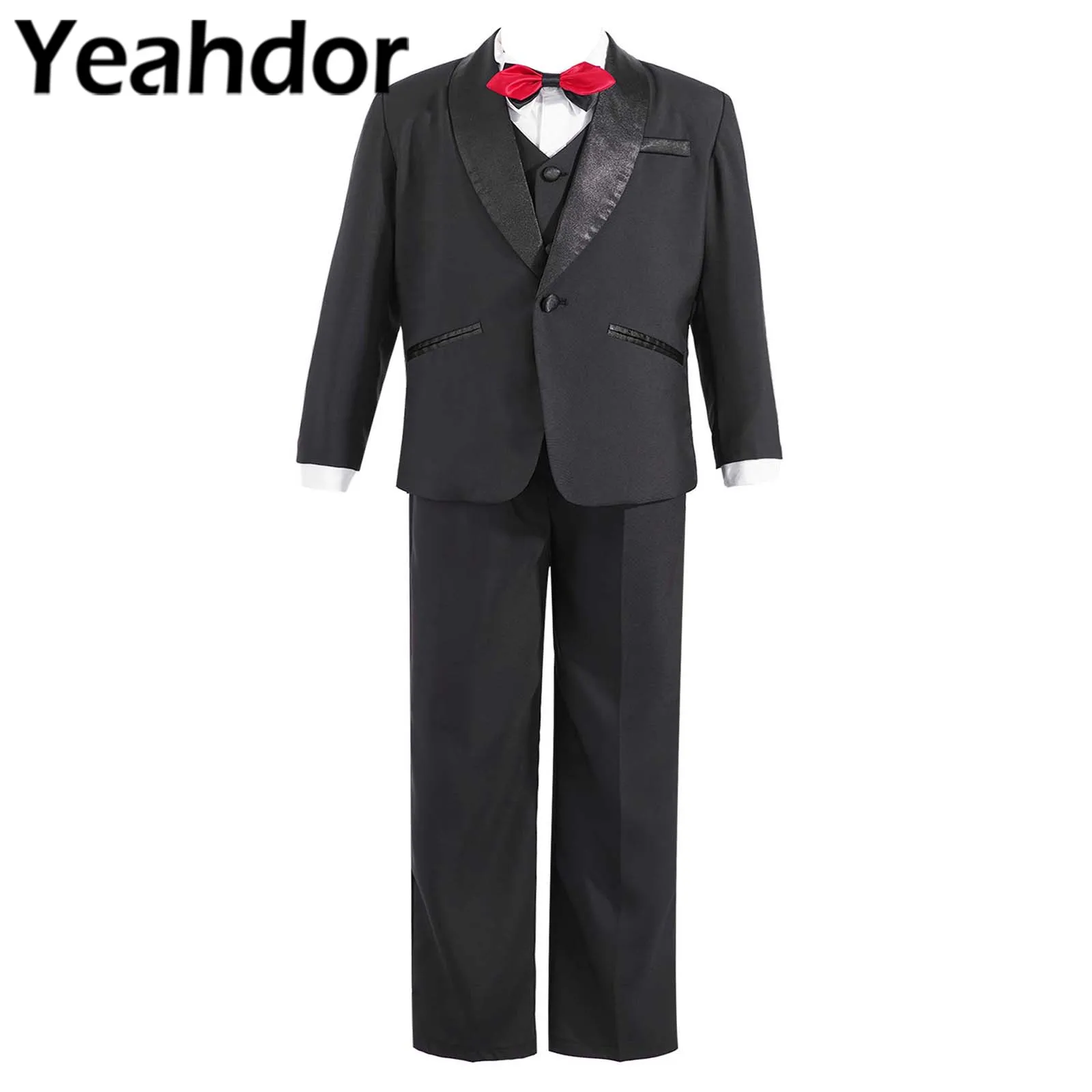 5Pcs Kids Boys Gentleman Suit Vest Shirt Blazer Pants Clothes Set Boy's Suits For Wedding Birthday Party Children Formal Outfit
5Pcs Kids Boys Gentleman Suit Vest Shirt Blazer Pants Clothes Set Boy's Suits For Wedding Birthday Party Children Formal Outfit
