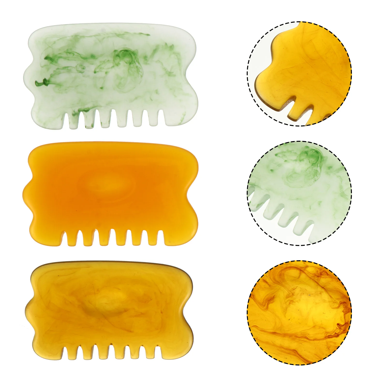 6 PCS Scraping Board Scalp Roller Gua Sha Comb Multifunction Natural Resin Massage Plate Bride
6 PCS Scraping Board Scalp Roller Gua Sha Comb Multifunction Natural Resin Massage Plate Bride