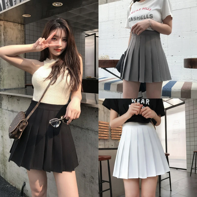 Skirts Women A-line JK High Waist Summer Casual Kawaii Pleated Plaid Black Tennis New Japanese Streetwear Mini Skirts For Girls
Skirts Women A-line JK High Waist Summer Casual Kawaii Pleated Plaid Black Tennis New Japanese Streetwear Mini Skirts For Girls