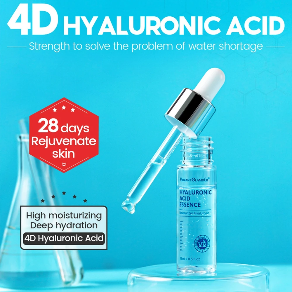 Hyaluronic Acid Face Serum Moisturizing Anti-Wrinkle Anti Aging Collagen Shrink Pores Face Essence Whitening Face Liquid 15ml
Hyaluronic Acid Face Serum Moisturizing Anti-Wrinkle Anti Aging Collagen Shrink Pores Face Essence Whitening Face Liquid 15ml