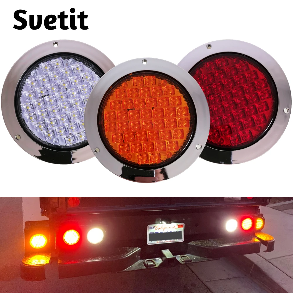 2Pcs Round LED Rear Lights For Trailer Lantern 12V 24V Taillights Truck Brake Light Turn Signal Reverse Camper Cargo Tail Lamp
2Pcs Round LED Rear Lights For Trailer Lantern 12V 24V Taillights Truck Brake Light Turn Signal Reverse Camper Cargo Tail Lamp