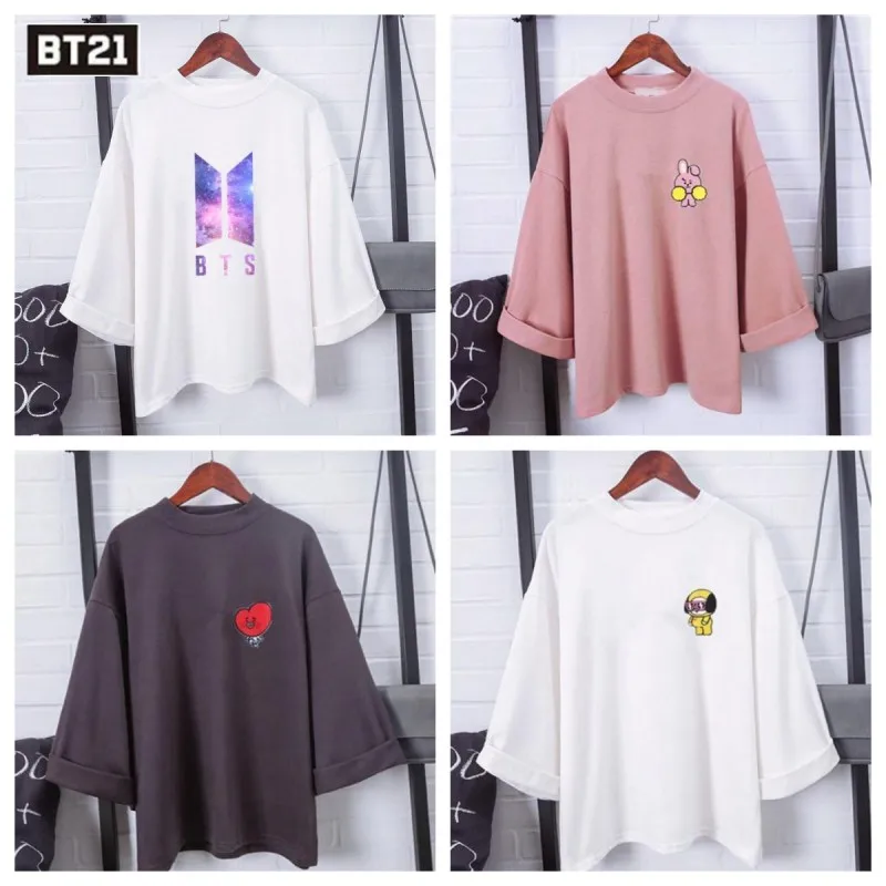 Bt21 Anime Cartoon Short Sleeve T Shirt Tata Rj Chimmy Cooky Shooky Mang Koay Loose Casual Men Women Clothes Kawaii Child Gift
Bt21 Anime Cartoon Short Sleeve T Shirt Tata Rj Chimmy Cooky Shooky Mang Koay Loose Casual Men Women Clothes Kawaii Child Gift