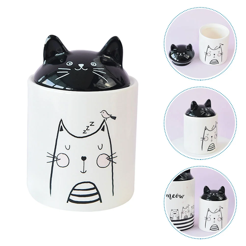 Бытовая Керамическая канистра, многофункциональная банка для хранения, пустая банка в форме кошки для специй, банка для чайных листьев 
Бытовая Керамическая канистра, многофункциональная банка для хранения, пустая банка в форме кошки для специй, банка для чайных листьев