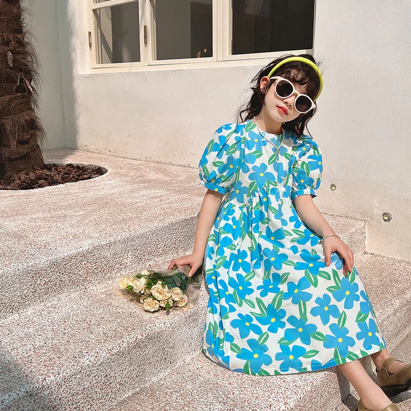 Dresses for Teenage Girls Summer New Puff Sleeve Floral Princess Dress Kids Clothes Fashion Children Costumes Print Beach Dress
Dresses for Teenage Girls Summer New Puff Sleeve Floral Princess Dress Kids Clothes Fashion Children Costumes Print Beach Dress