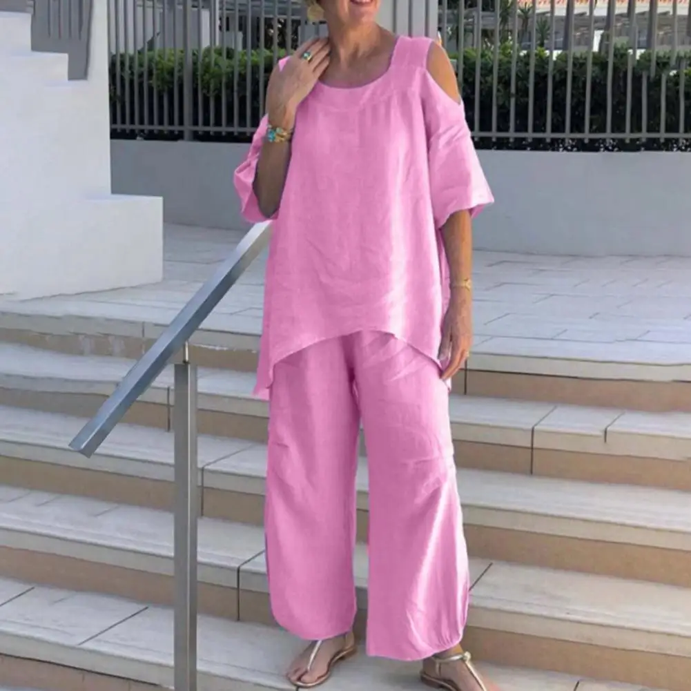 Summer 1 Set Simple Crew Neck Loose-fitting Outfit Streetwear Women Set Round Necks for Vacation
Summer 1 Set Simple Crew Neck Loose-fitting Outfit Streetwear Women Set Round Necks for Vacation