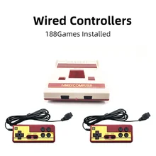 레트로 FC 비디오 게임 콘솔, H101 유선 및 무선 버전, 188 게임 내장, 빨간색 흰색 게임기, HDMI 호환, AV 출력