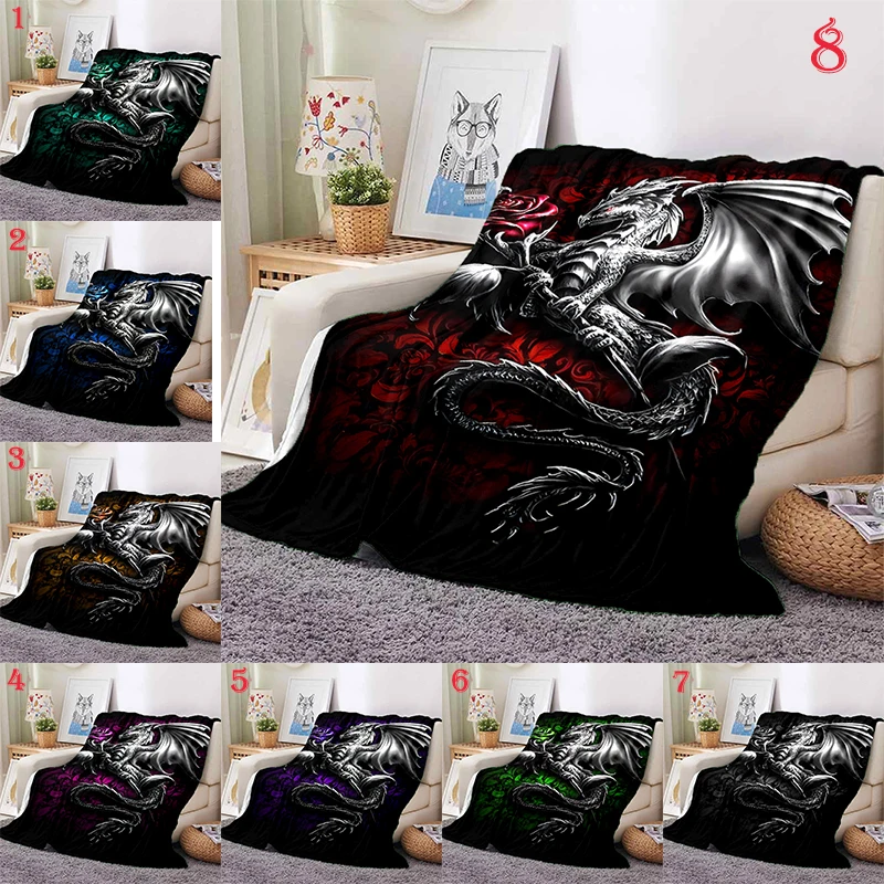 

Colorful Dragon Blanket Dragon Blanket Flannel Blanket Soft Fleece Throw Blankets Blanket for Bedroom Sofa Blanekt Tv Blanket