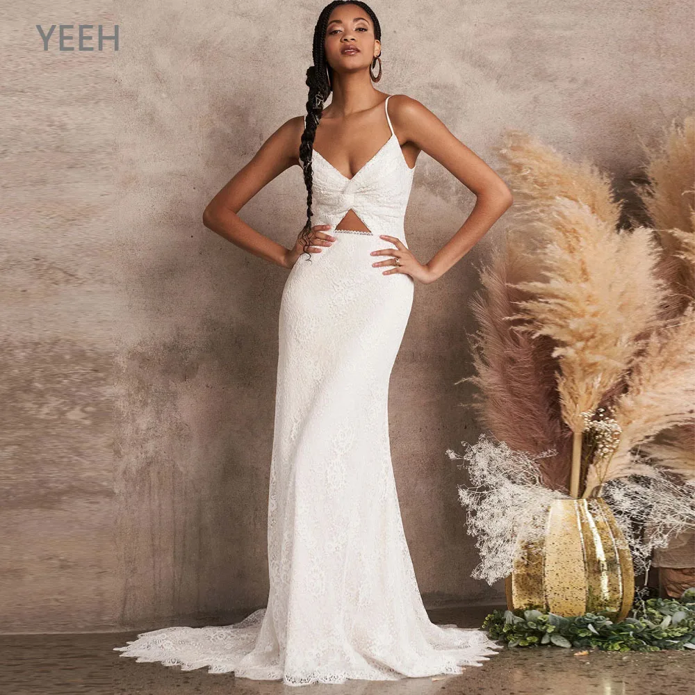 Женское свадебное платье с юбкой-годе YEEH, черное кружевное платье на тонких бретельках, со шлейфом
Женское свадебное платье с юбкой-годе YEEH, черное кружевное платье на тонких бретельках, со шлейфом