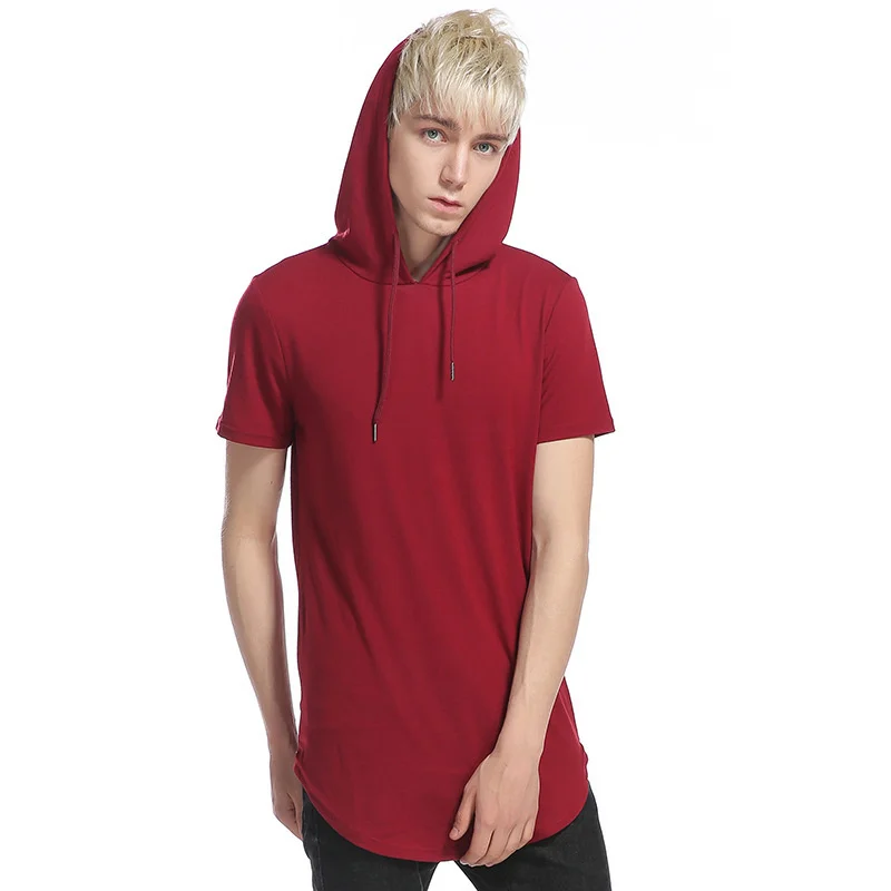 External Model Summer Short-sleeved T-shirt Casual Men's Medium and Long Hooded Solid Color Top Is Available for a Long Time
External Model Summer Short-sleeved T-shirt Casual Men's Medium and Long Hooded Solid Color Top Is Available for a Long Time