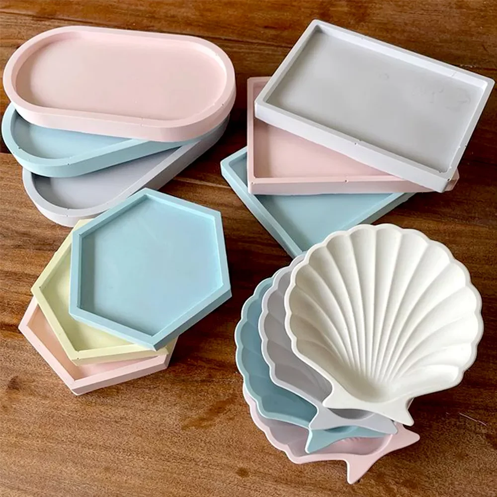 Gypsum Molds Storage Tray Epoxy Resin Silicone Mold DIY Handmade Coaster Making Concrete Cement Mould Home Decoration
Gypsum Molds Storage Tray Epoxy Resin Silicone Mold DIY Handmade Coaster Making Concrete Cement Mould Home Decoration
