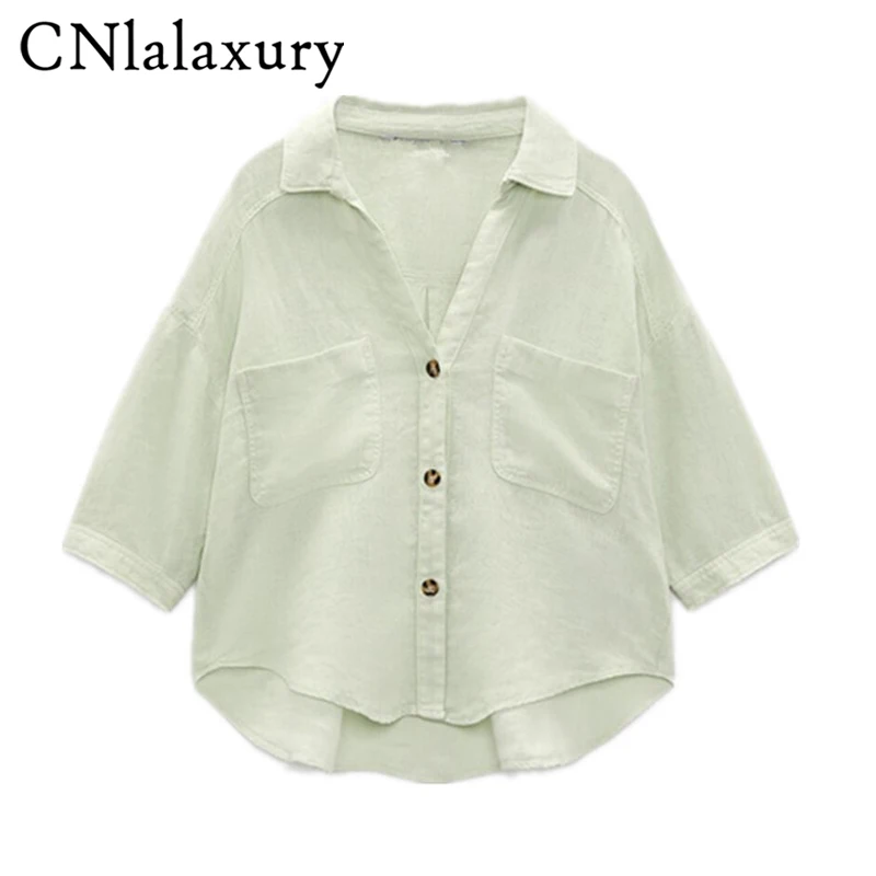 CNlalaxury Womens Tops Fashion 2022 Summer Linen White Shirt Short Sleeve Blouse Female Clothes Roupas Femininas Blusas
CNlalaxury Womens Tops Fashion 2022 Summer Linen White Shirt Short Sleeve Blouse Female Clothes Roupas Femininas Blusas