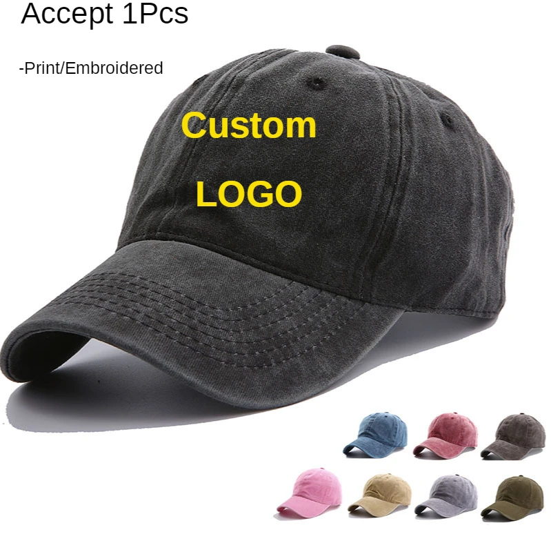 Custom Logo!1PCS DIY Print Washed Denim Made Cap Print Or Embroidery Snapback Hats Golf Hat For Men Women Cotton Baseball Gorros
Custom Logo!1PCS DIY Print Washed Denim Made Cap Print Or Embroidery Snapback Hats Golf Hat For Men Women Cotton Baseball Gorros