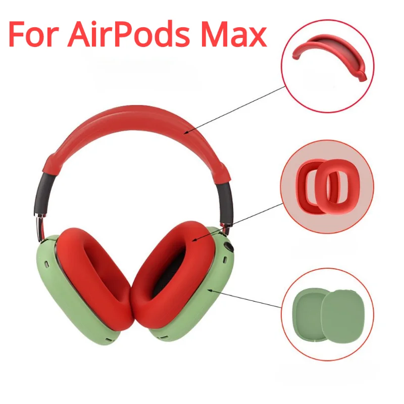 

Replacement Silicone Ear Pads Cushion Cover For AirPods Max Headphone Headsets EarPads Earmuff Protective Case Sleeve
