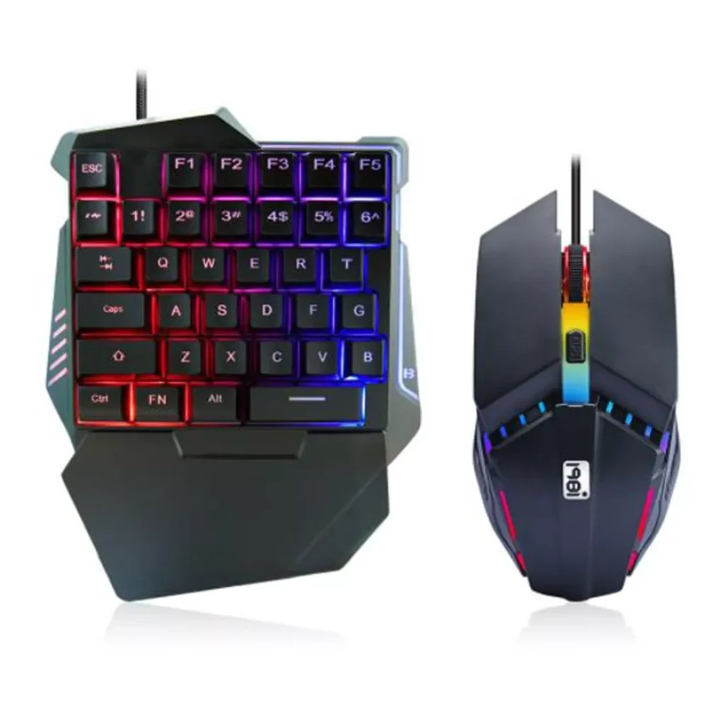 Hot Ticket One-Handed Gaming Keyboard Mouse Set RGB Backlit Portable Mini Gaming Keypad Mouse Game Controller for PC PS4 Xbox Ga
Hot Ticket One-Handed Gaming Keyboard Mouse Set RGB Backlit Portable Mini Gaming Keypad Mouse Game Controller for PC PS4 Xbox Ga