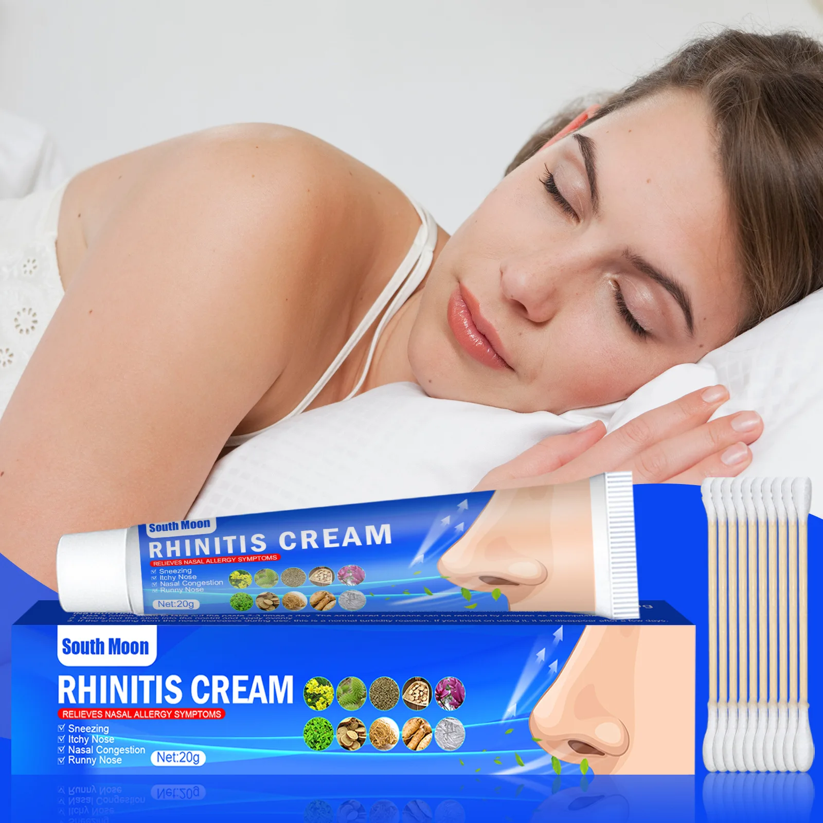 20g Nasal Ointment Rhinitis Sinusitis Cream Help Breathe Nasal Antibacterial Runny Nose Congestion Refresh Herbal Plast
20g Nasal Ointment Rhinitis Sinusitis Cream Help Breathe Nasal Antibacterial Runny Nose Congestion Refresh Herbal Plast