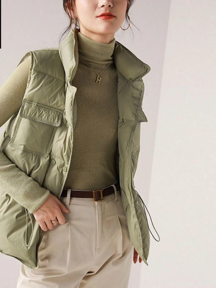 Новинка 2023 года, однобортная Женская куртка, жилет из хлопка, Женский пуховой жилет, осенне-зимняя Свободная куртка без рукавов, Женская куртка T148 
Новинка 2023 года, однобортная Женская куртка, жилет из хлопка, Женский пуховой жилет, осенне-зимняя Свободная куртка без рукавов, Женская куртка T148