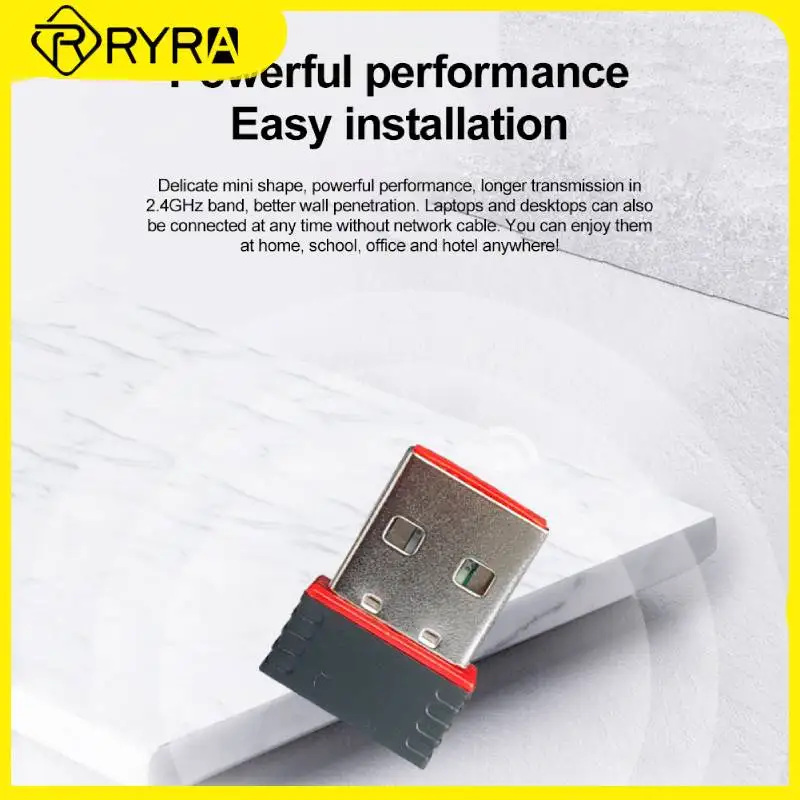 RYRA WiFi USB 2.0 Network Card Dongle 802.11 B/G/N Wireless Network Adapter 64/128 Bit WEP WPA Encryption Ireless Network Card
RYRA WiFi USB 2.0 Network Card Dongle 802.11 B/G/N Wireless Network Adapter 64/128 Bit WEP WPA Encryption Ireless Network Card