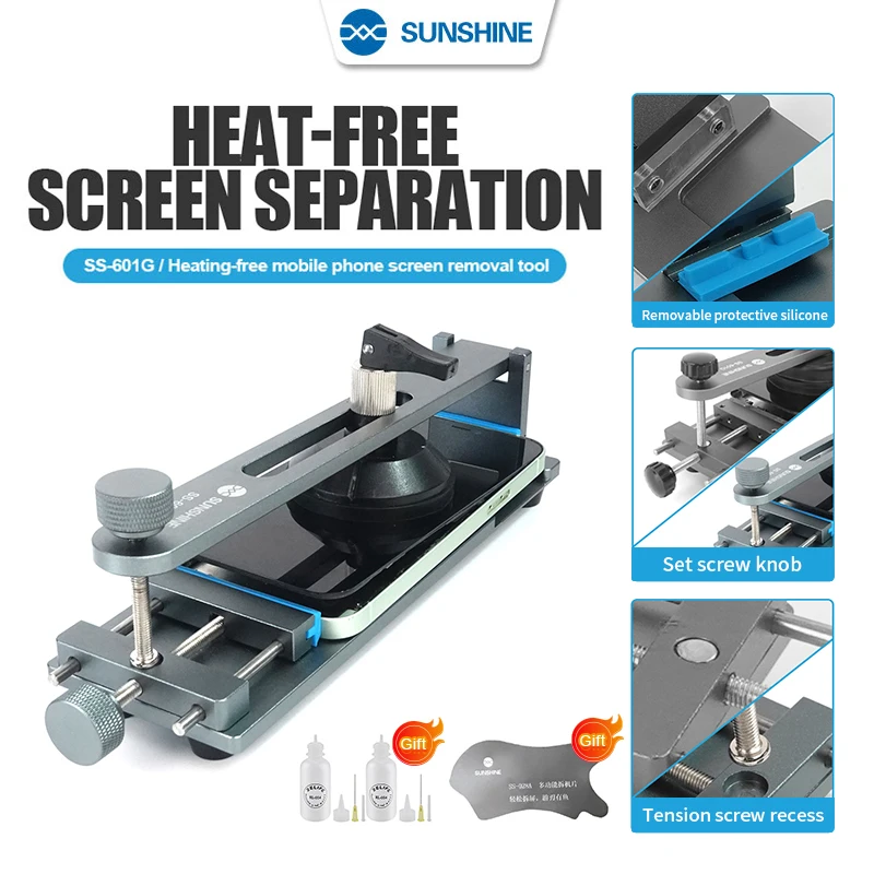 SUNSHINE SS-601G Mobile Phone LCD Screen Separator for IPhone 6-13pm Android Phone Screen Removal Separation Fixture Repair Tool
SUNSHINE SS-601G Mobile Phone LCD Screen Separator for IPhone 6-13pm Android Phone Screen Removal Separation Fixture Repair Tool