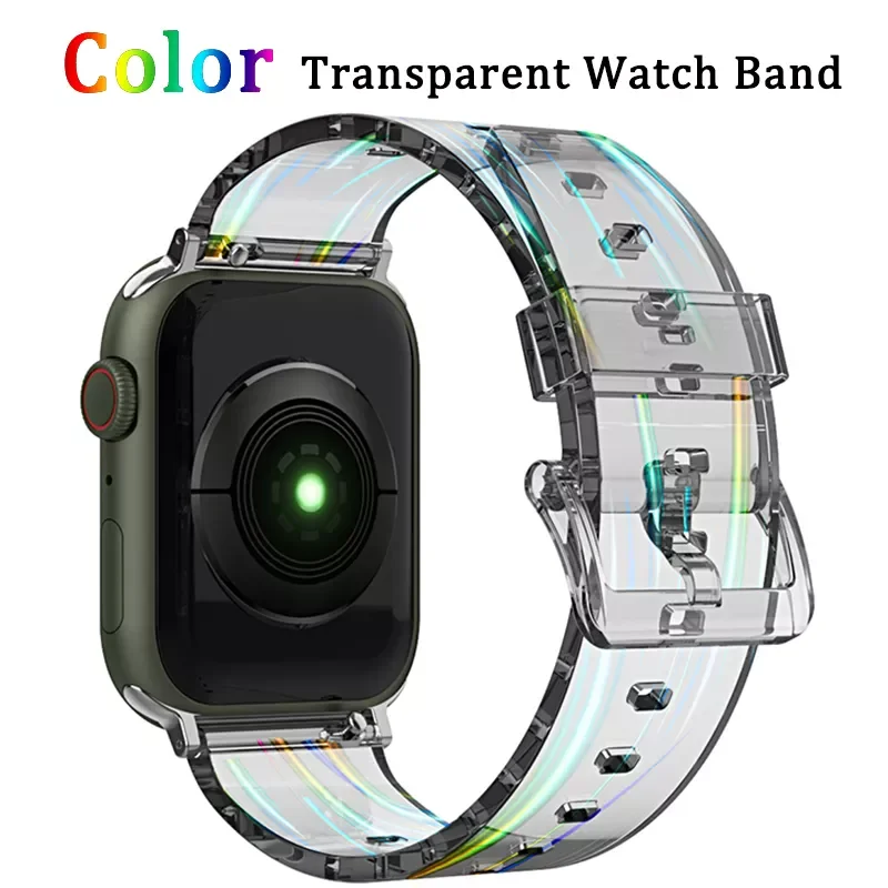 Luxury bracelet 45mm 41mm Transparent strap for apple watch 7 se 6 5 4 3 correa 42mm 38mm sport belt 44mm 40mm for iwatch 7 band
Luxury bracelet 45mm 41mm Transparent strap for apple watch 7 se 6 5 4 3 correa 42mm 38mm sport belt 44mm 40mm for iwatch 7 band