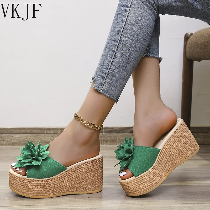 9cm Heels Summer Beach Platform Women Wedge Slippers Appliques Butterfly-knot Female Sandals Clog Shoes Slides Women
9cm Heels Summer Beach Platform Women Wedge Slippers Appliques Butterfly-knot Female Sandals Clog Shoes Slides Women