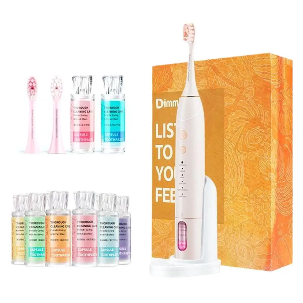 Capsule Electric Toothbrush For Men And Women Adult Household Non Rechargeable Soft Hair 1 machine+2 brush heads+8 toothpastes
Capsule Electric Toothbrush For Men And Women Adult Household Non Rechargeable Soft Hair 1 machine+2 brush heads+8 toothpastes
