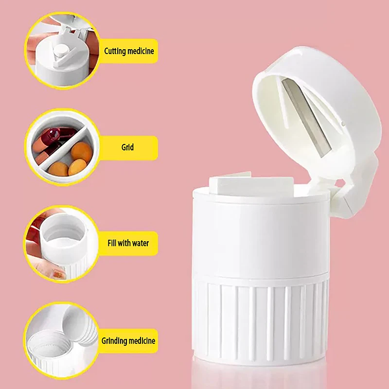 4 In 1 Portable 4 Layer Powder Tablet Grinder Powder Pill Cutter Medicine Splitter Box Storage Crusher Portable Pill Box
4 In 1 Portable 4 Layer Powder Tablet Grinder Powder Pill Cutter Medicine Splitter Box Storage Crusher Portable Pill Box