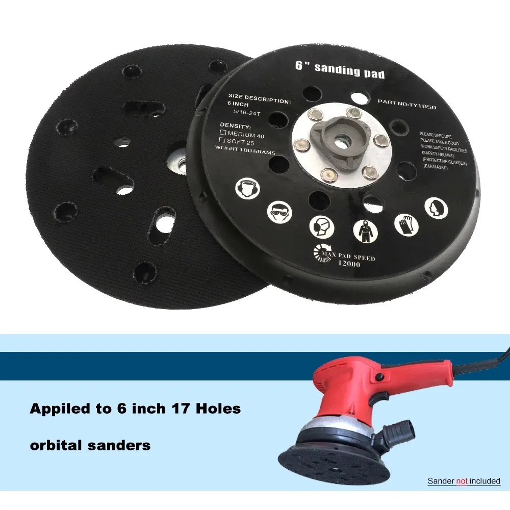 6 Inch 17-Hole 150mm Sanding Pad Backing Pads With Heat Emission Holes Car Accessories Maintenance Tool Polishing Disc
6 Inch 17-Hole 150mm Sanding Pad Backing Pads With Heat Emission Holes Car Accessories Maintenance Tool Polishing Disc