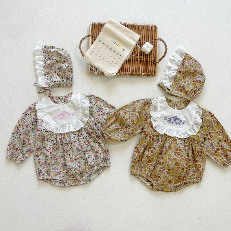Summer Rompers Bonnet Hat Long Sleeves Coveralls Blouse for Baby Girls 2-in-1 Beanie Hat Baby Photo Shooting Clothes QX2D
Summer Rompers Bonnet Hat Long Sleeves Coveralls Blouse for Baby Girls 2-in-1 Beanie Hat Baby Photo Shooting Clothes QX2D