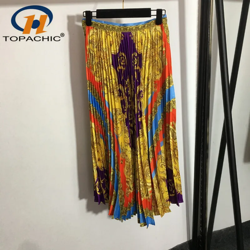 6.16 High Quality Fashion New Court Style Vintage Print High Waist Pleated Skirt Women
6.16 High Quality Fashion New Court Style Vintage Print High Waist Pleated Skirt Women