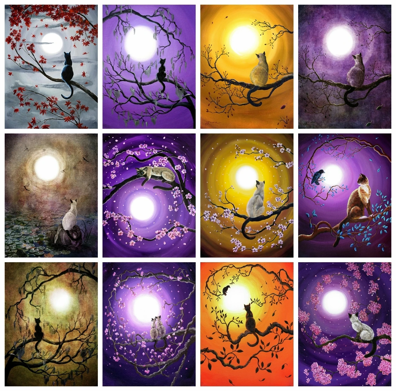 AZQSD 5D Diamond Painting Cat Moon Tree Cross Stitch Kits Rhinestones Diamond Embroidery Animal Mosaic Handmade Home Decor Gift
AZQSD 5D Diamond Painting Cat Moon Tree Cross Stitch Kits Rhinestones Diamond Embroidery Animal Mosaic Handmade Home Decor Gift