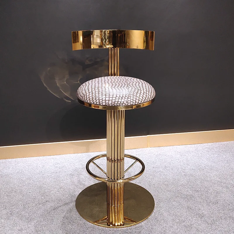 Luxury Stainless Steel Bar Chair Modern Simple Rotating High Stool Designer Lifting Bar Front Desk Backrest Bar Chair
Luxury Stainless Steel Bar Chair Modern Simple Rotating High Stool Designer Lifting Bar Front Desk Backrest Bar Chair
