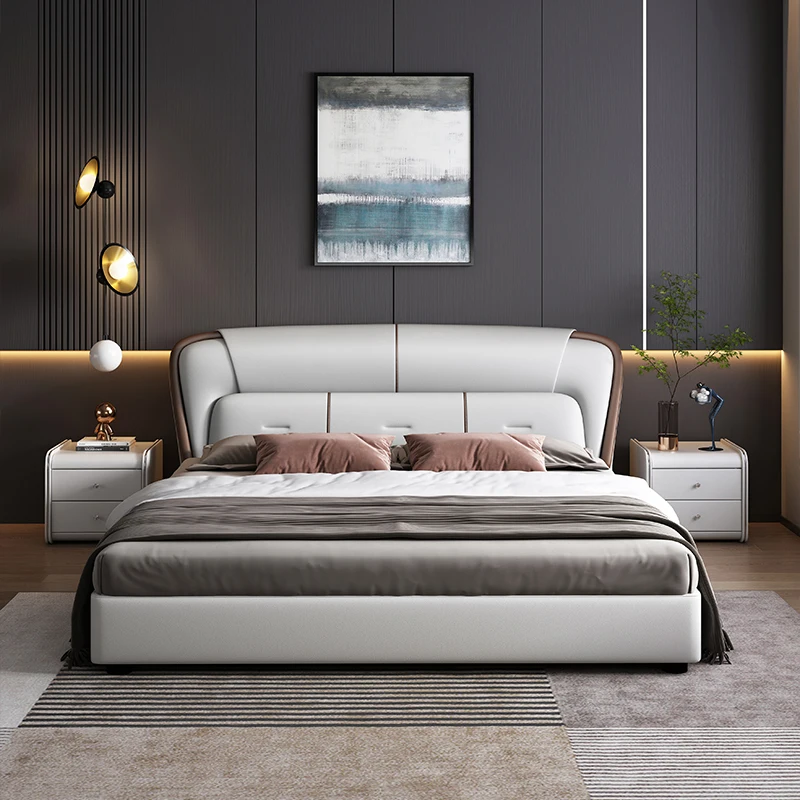 American light luxury wood bed simple master bedroom leather bed soft high box storage network celebrity wedding bed
American light luxury wood bed simple master bedroom leather bed soft high box storage network celebrity wedding bed