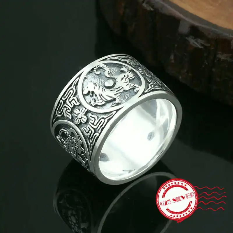 S925 sterling silver men's ring jewelry handmade retro classic personality style simple four animal shape 2018 new gift to send
S925 sterling silver men's ring jewelry handmade retro classic personality style simple four animal shape 2018 new gift to send