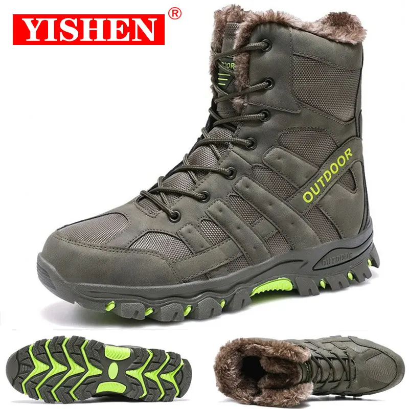 YISHEN Hiking Ankle Boots Men Tactical Military Boots Hunting Special Force Combat Army Boots Winter Snow Warm Fur Work Shoes
YISHEN Hiking Ankle Boots Men Tactical Military Boots Hunting Special Force Combat Army Boots Winter Snow Warm Fur Work Shoes