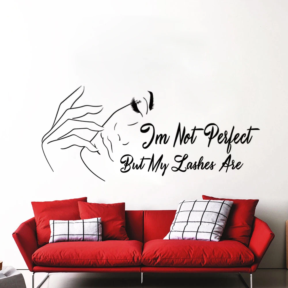 Не идеально, но мои ресницы-наклейки на стену, виниловые наклейки для салона красоты, окна, домашнего декора, фрески, съемные обои HJ2118
Не идеально, но мои ресницы-наклейки на стену, виниловые наклейки для салона красоты, окна, домашнего декора, фрески, съемные обои HJ2118