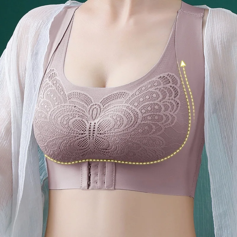 Sexy Lace Bra Women Adjustable Front Button Bra Push Ups Without Steel Rings Gathering Traceless Beautiful Back Brassiere Femme
Sexy Lace Bra Women Adjustable Front Button Bra Push Ups Without Steel Rings Gathering Traceless Beautiful Back Brassiere Femme