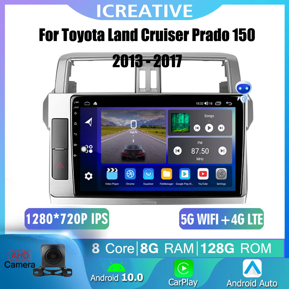 GPS Multimedia Video Player For Toyota Land Cruiser Prado 150 2013 - 2017 Android 10.0 Car Radio 2din Navigation Stereo No DVD
GPS Multimedia Video Player For Toyota Land Cruiser Prado 150 2013 - 2017 Android 10.0 Car Radio 2din Navigation Stereo No DVD